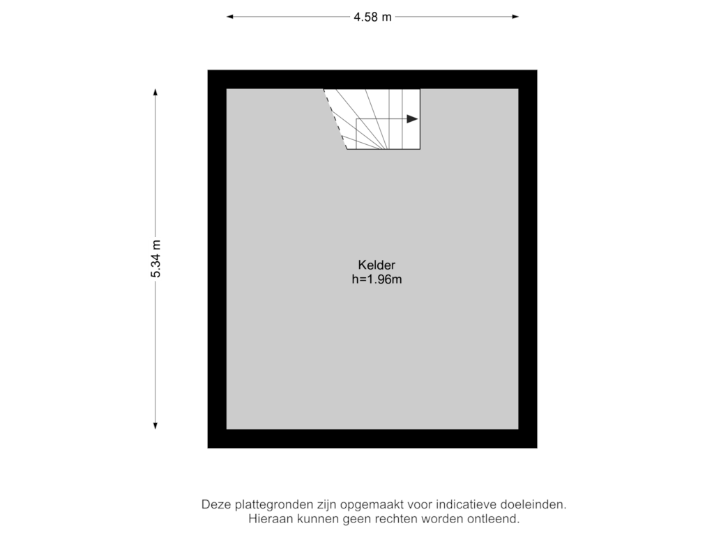 Bekijk plattegrond van Kelder van Kerkstraat 27-A