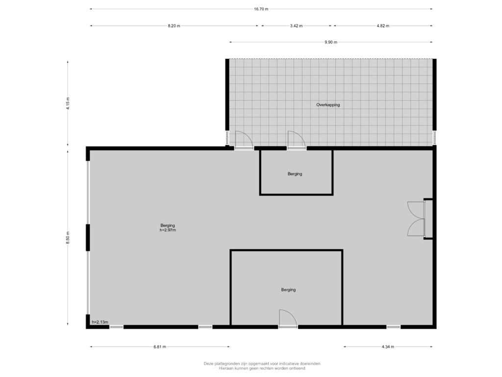 Bekijk plattegrond van Berging van Kerkstraat 27-A