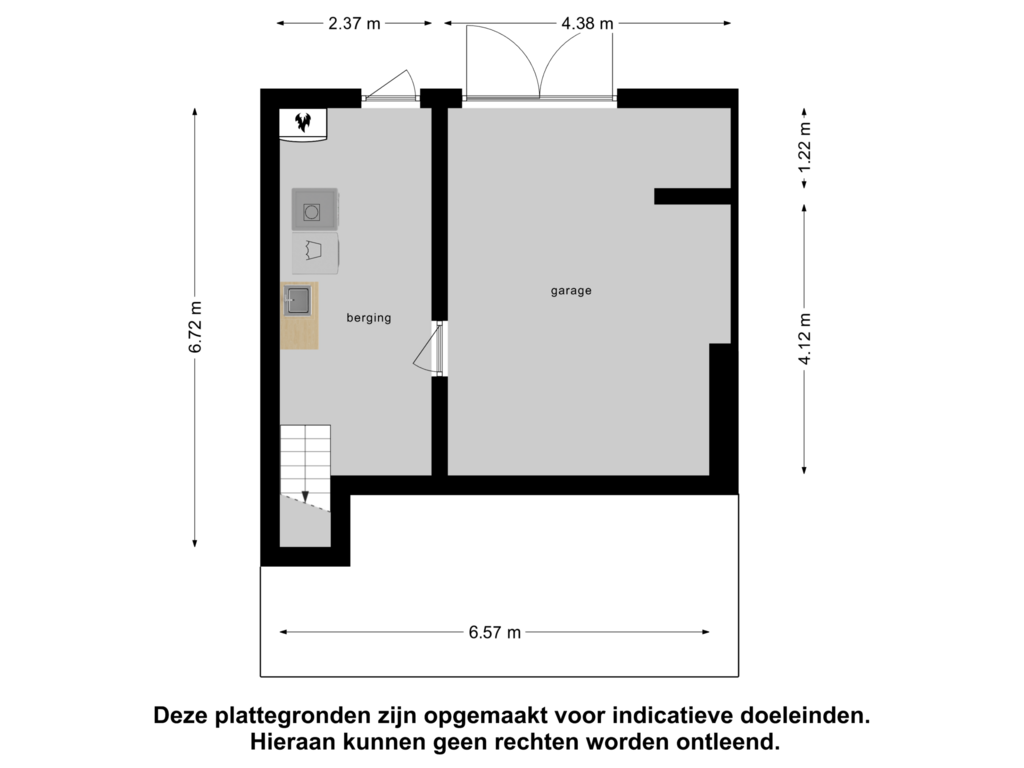 Bekijk plattegrond van Souterrain van Zuiddijk 12