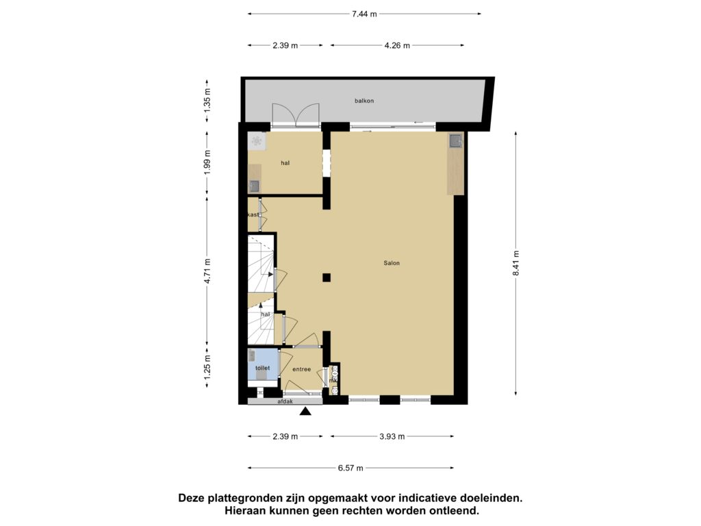 Bekijk plattegrond van Begane Grond van Zuiddijk 12