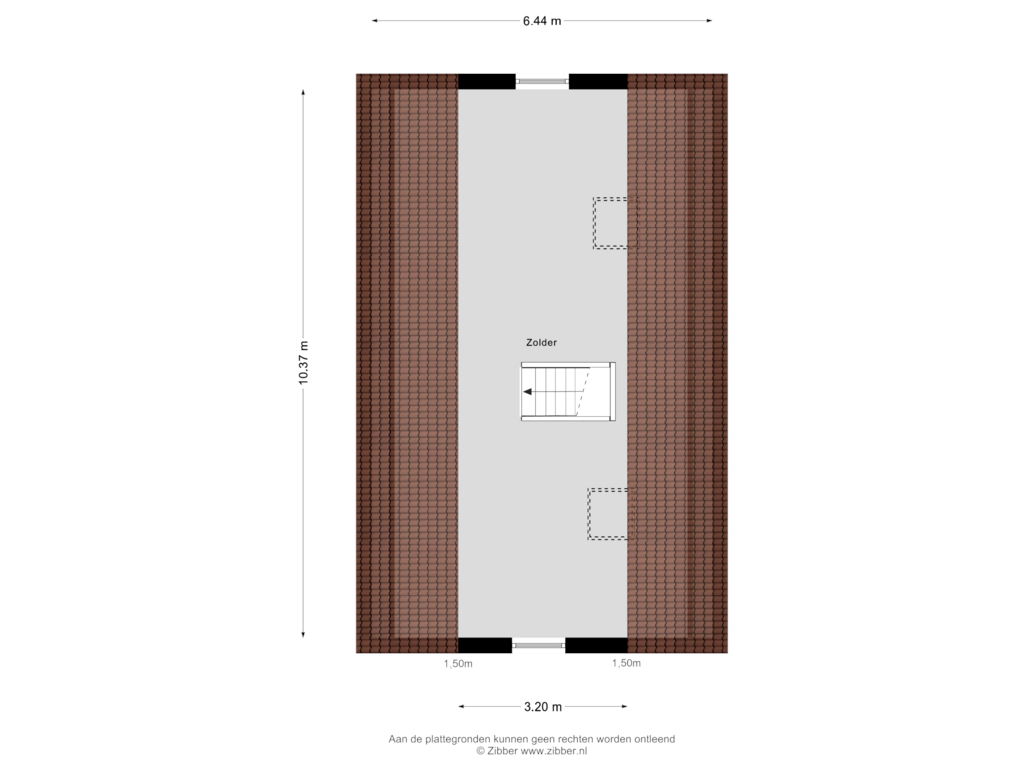 Bekijk plattegrond van Zolder van Heikantsehoeve 67