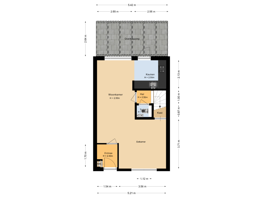 View floorplan of Begane grond of Dilleveld 39