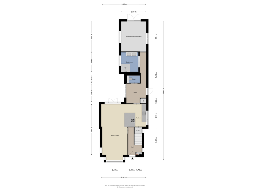 Bekijk plattegrond van Begane grond van Groningerstraat 60