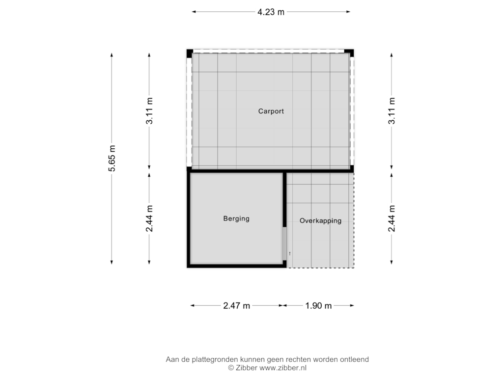 Bekijk plattegrond van Berging van Groningerstraat 60