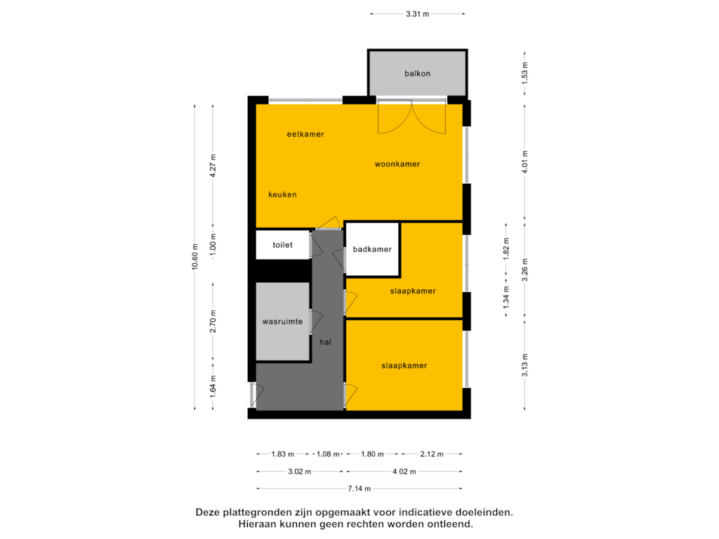 Bekijk plattegrond van Appartement van Waldorpstraat 1586