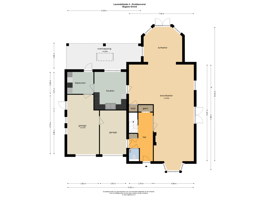 Bekijk plattegrond van BEGANE GROND van Lavendelheide 4