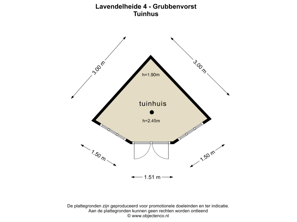 Bekijk plattegrond van TUINHUIS van Lavendelheide 4