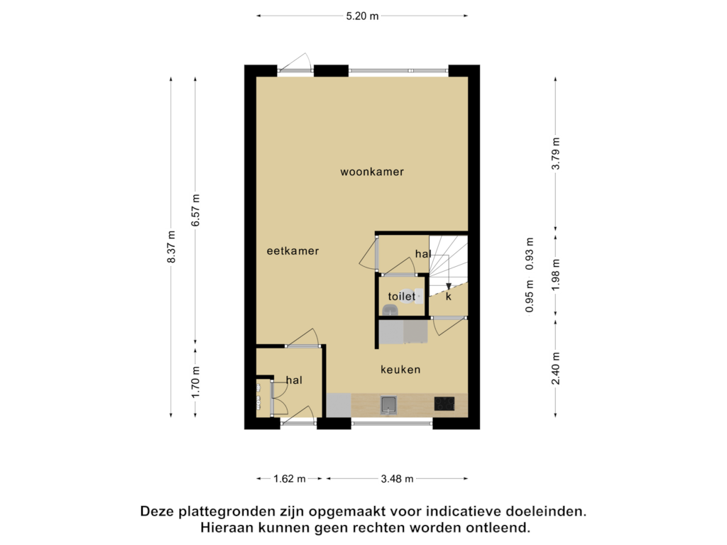 Bekijk plattegrond van Begane grond van Haagbeukweg 119