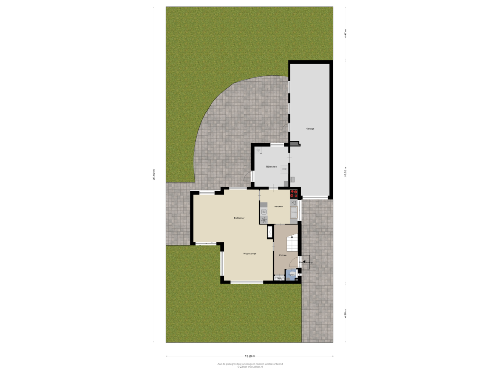 View floorplan of Begane grond-Tuin of Meidoornlaan 25