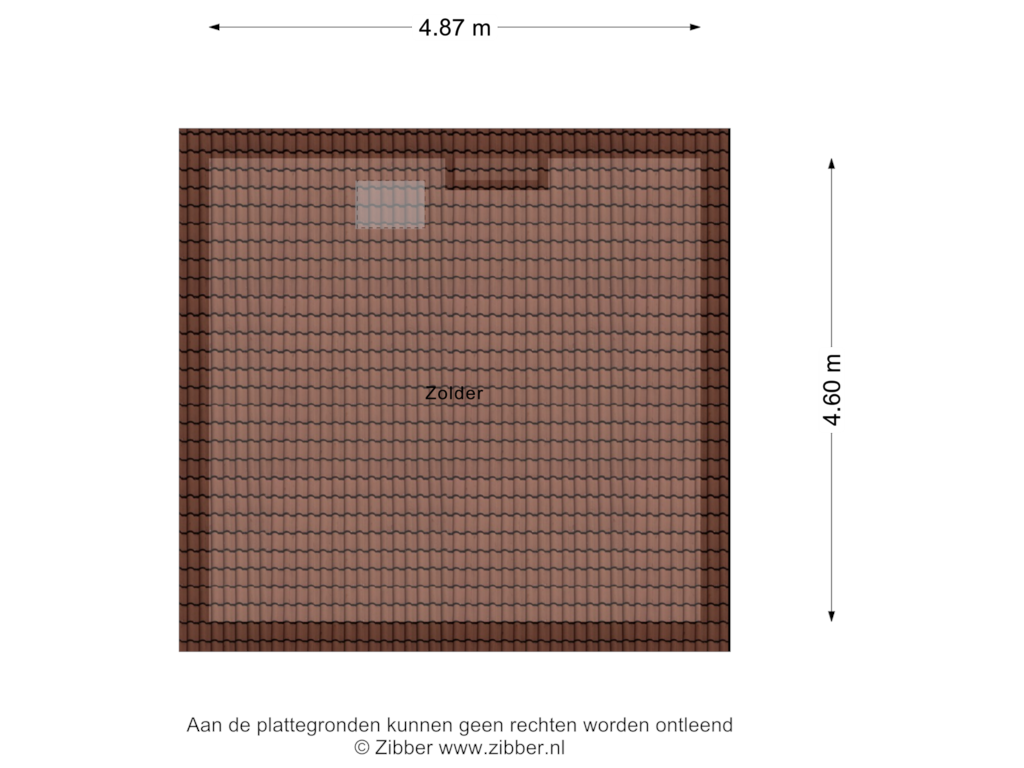 View floorplan of Zolder of Meidoornlaan 25