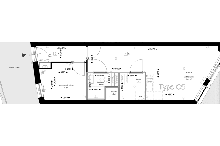 Bekijk foto 8 van Type B | 2-Kamer appartement (Bouwnr. 63)