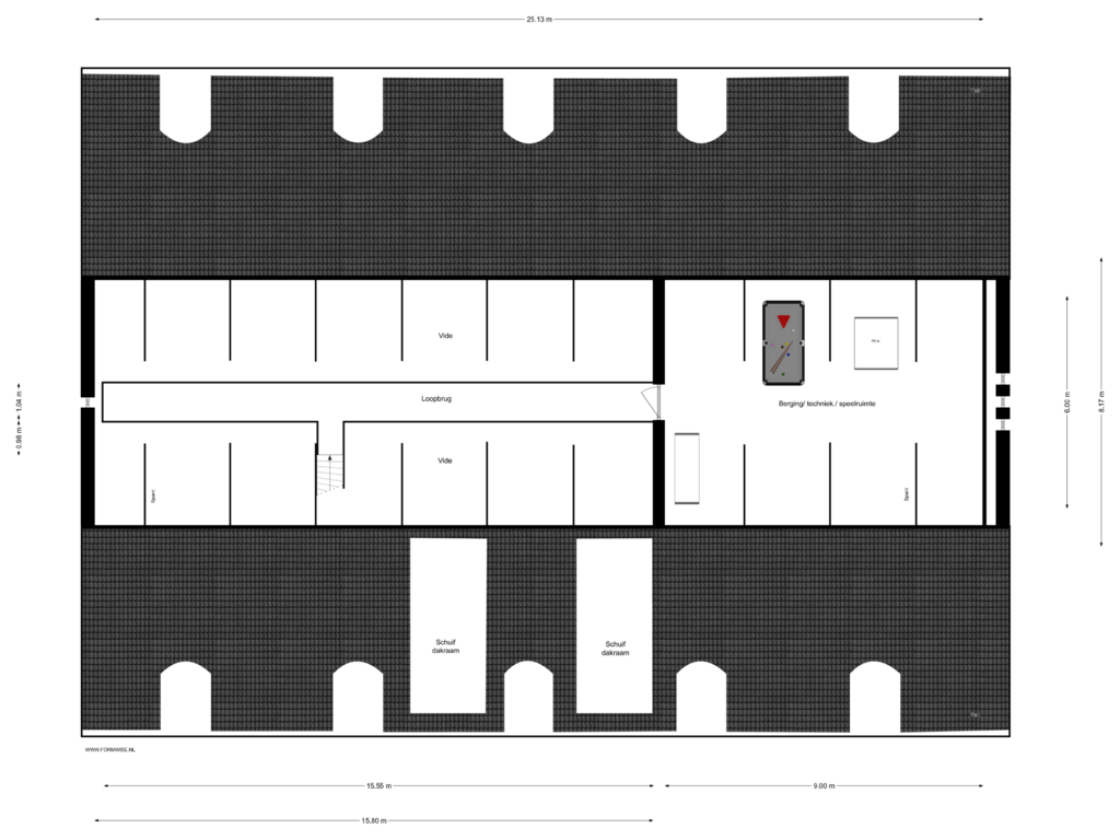 Bekijk plattegrond van 4e VERDIEPING van Raphaëlplein 27-A