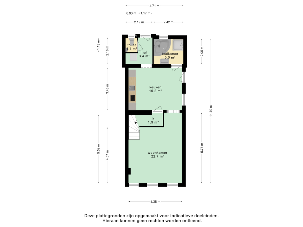 View floorplan of Begane grond of Paterslaan 23