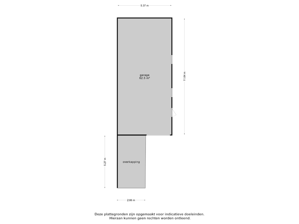 View floorplan of Garage of Paterslaan 23