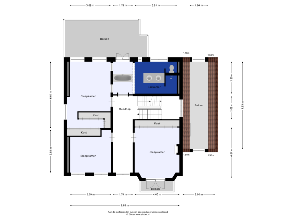 Bekijk plattegrond van Eerste verdieping van Raadhuisstraat 6