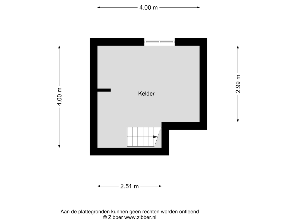 Bekijk plattegrond van Kelder van Raadhuisstraat 6