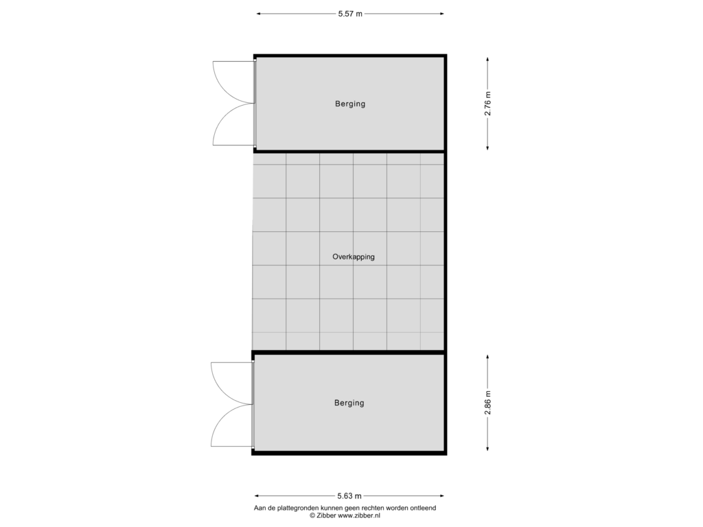 Bekijk plattegrond van Berging van Raadhuisstraat 6