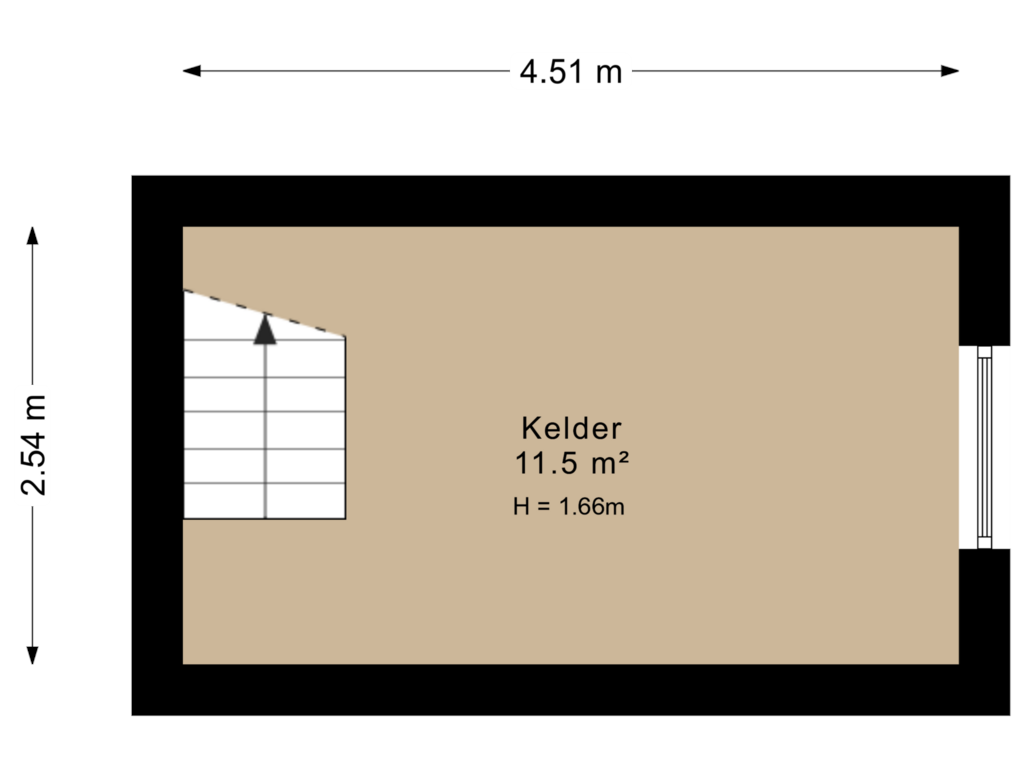 Bekijk plattegrond van Kelder van Voorstraat 43