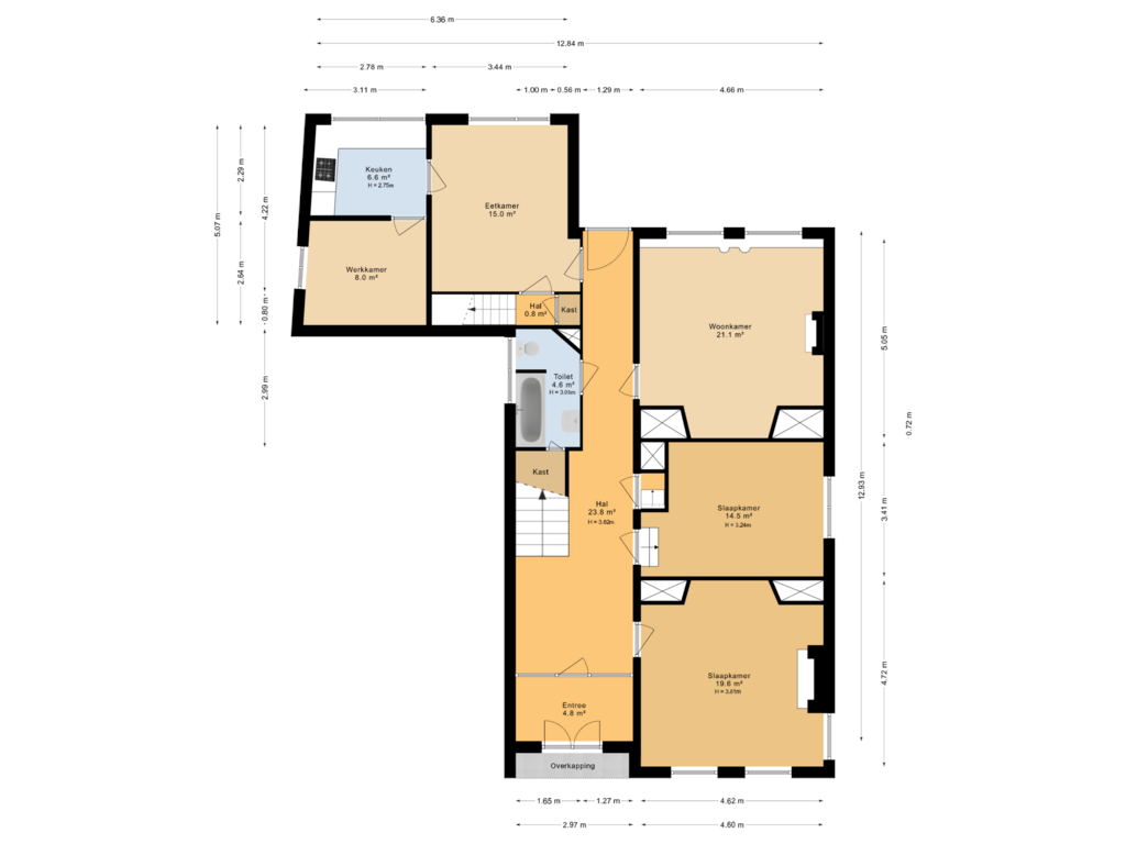 Bekijk plattegrond van Begane grond van Voorstraat 43