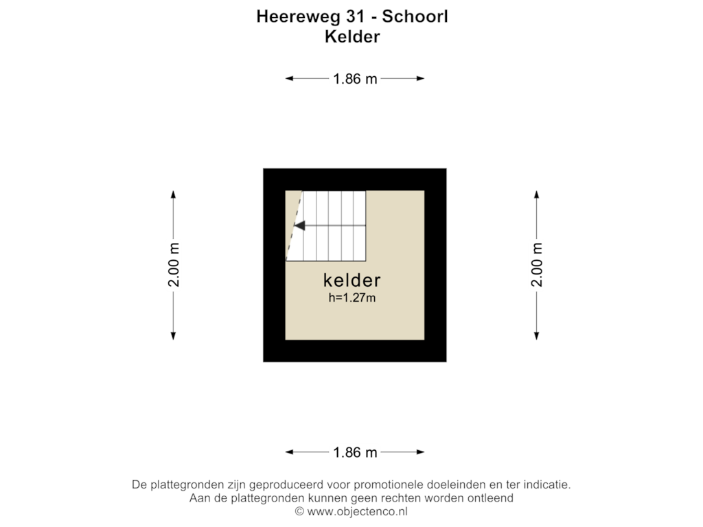 Bekijk plattegrond van KELDER van Heereweg 31