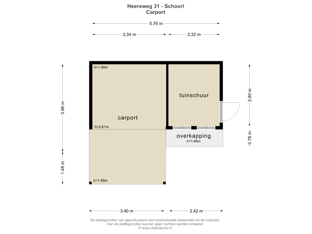 View floorplan of CARPORT of Heereweg 31