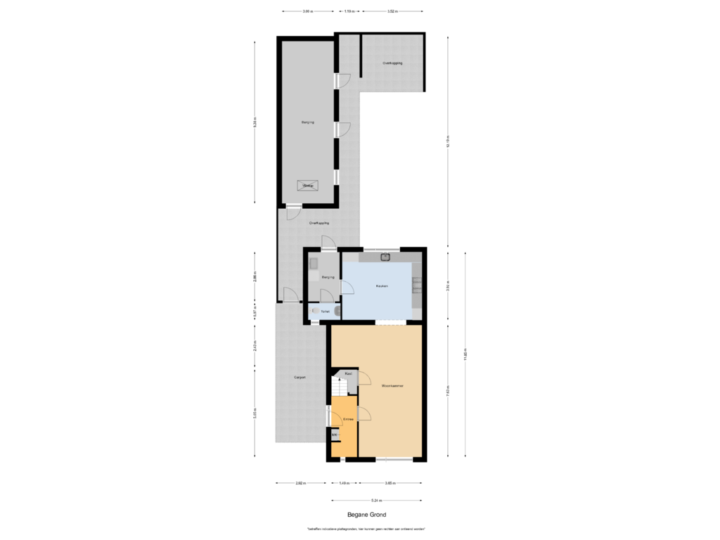 Bekijk plattegrond van Begane Grond van Laaibeemden 45