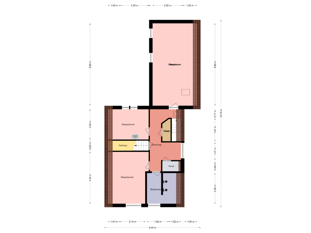 Bekijk plattegrond van 1e verdieping van Bakkummerstraat 87