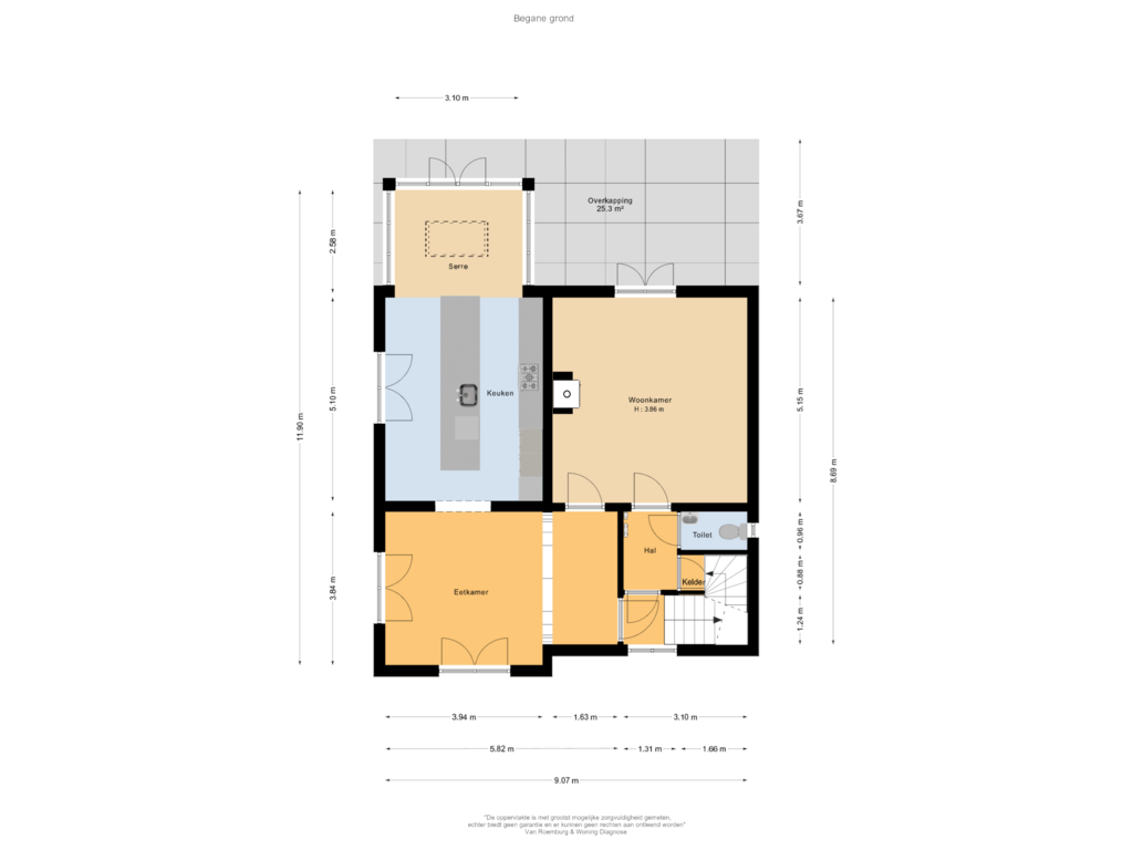 Bekijk plattegrond van Begane grond van Stationsweg 3