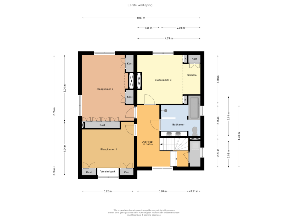 Bekijk plattegrond van Eerste verdieping van Stationsweg 3