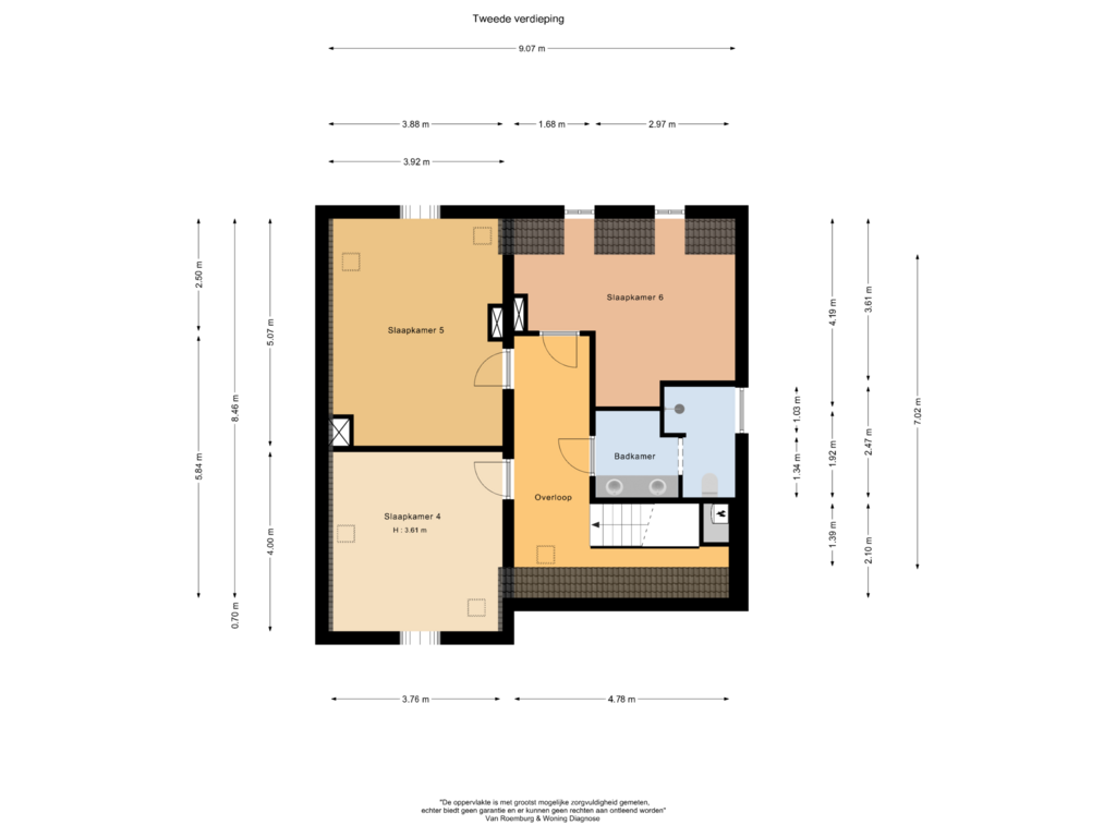 Bekijk plattegrond van Tweede verdieping van Stationsweg 3