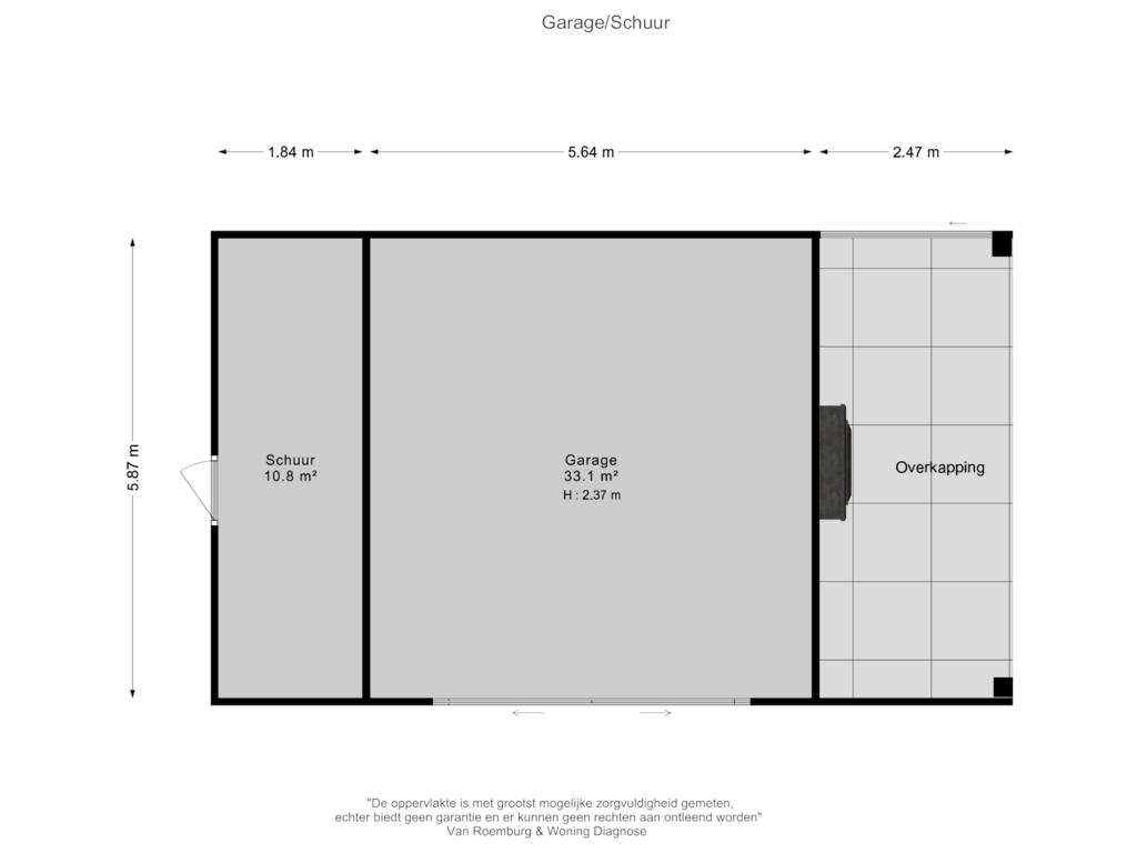 Bekijk plattegrond van Garage/Schuur van Stationsweg 3