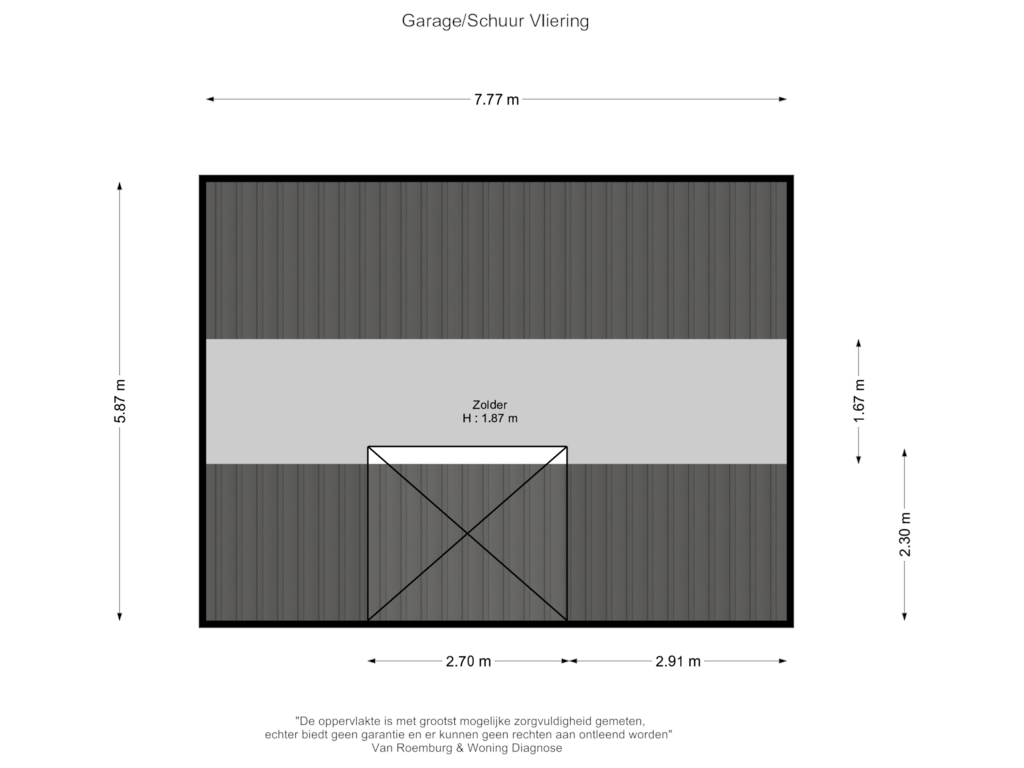 Bekijk plattegrond van Garage/Schuur Vliering van Stationsweg 3