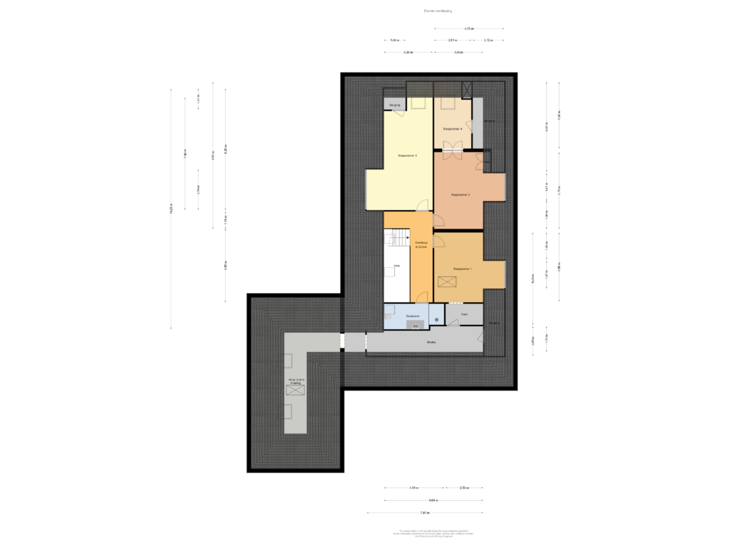 View floorplan of Eerste verdieping of Rijksweg 97