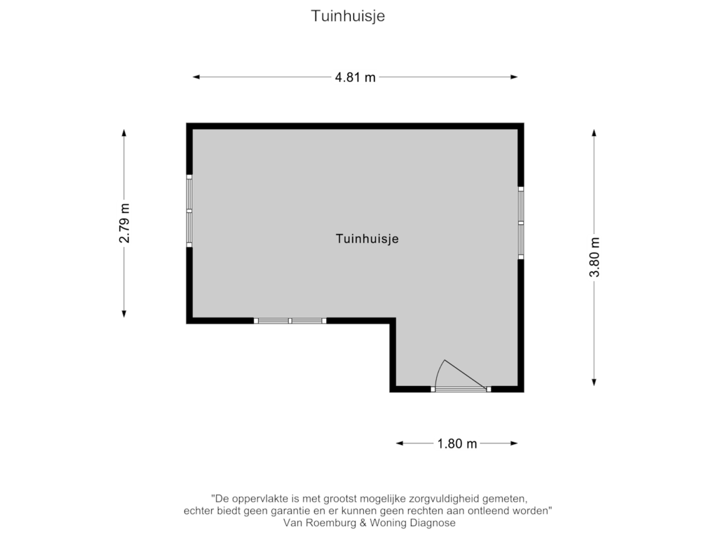 View floorplan of Tuinhuisje of Rijksweg 97