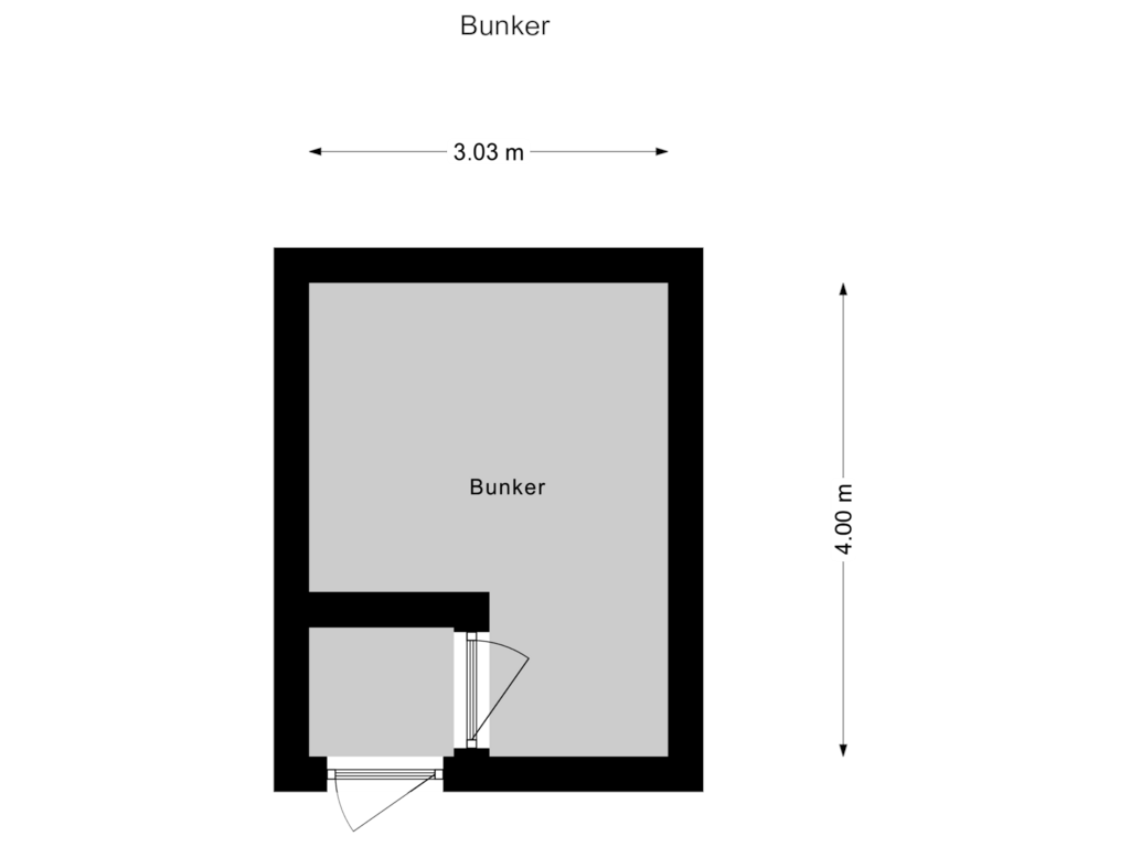 View floorplan of bunker of Rijksweg 97