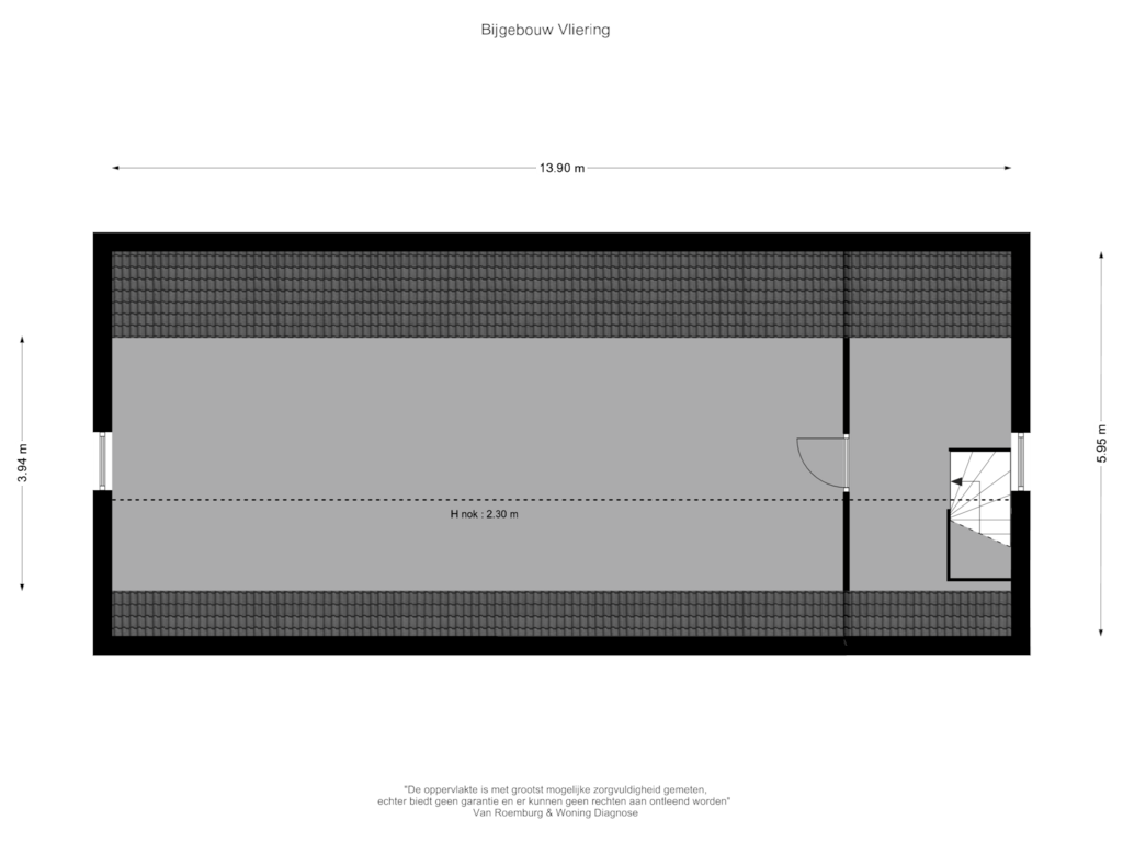 View floorplan of Bijgebouw Vliering of Rijksweg 97