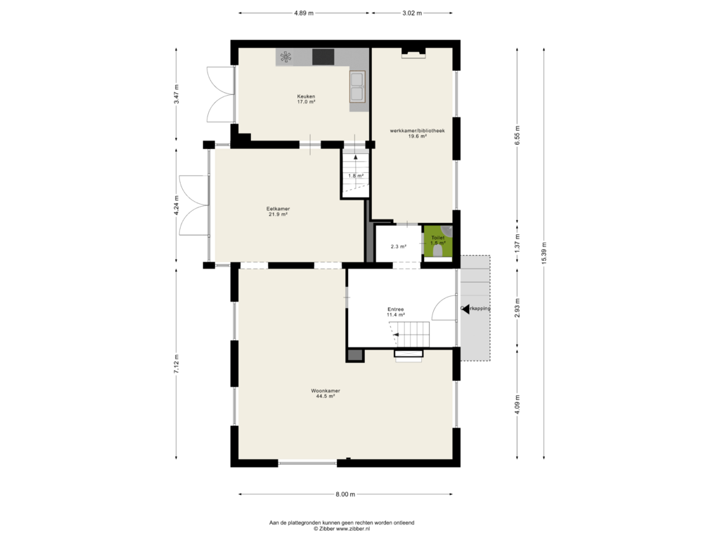 View floorplan of Begane Grond of Krekelberg 5