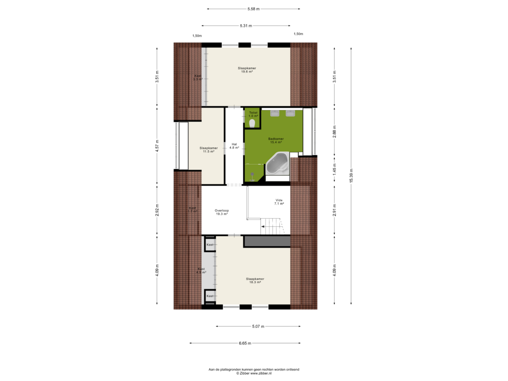 View floorplan of Eerste Verdieping of Krekelberg 5