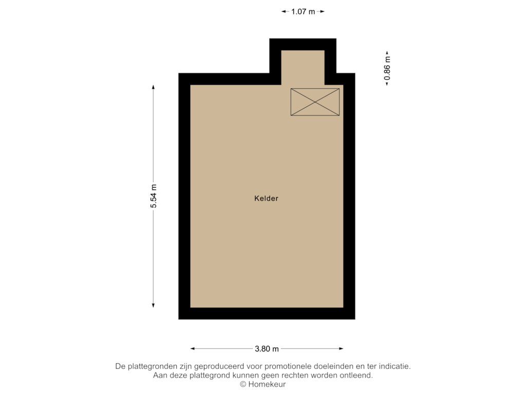 View floorplan of Kelder of Rechtestraat 72