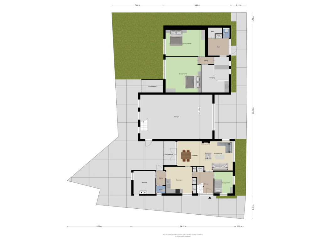 Bekijk plattegrond van Begane grond-Tuin van Jacob van Houtestraat 16