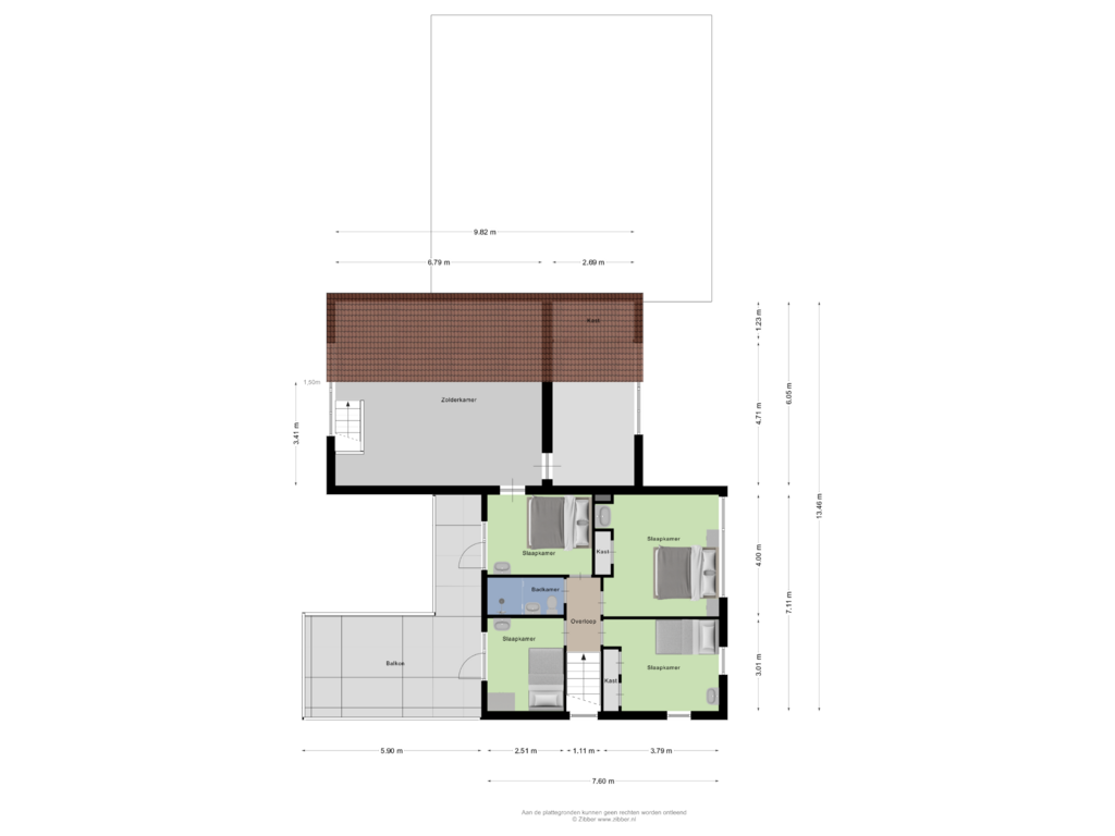 Bekijk plattegrond van Eerste Verdieping van Jacob van Houtestraat 16