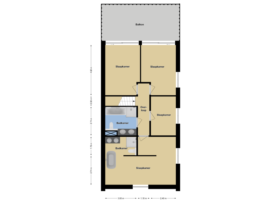 Bekijk plattegrond van 1e Verdieping van Park Heteren - Bouwnummer 14