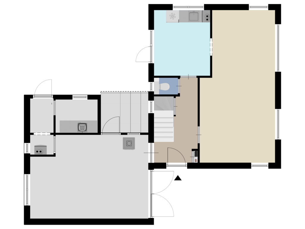 Bekijk plattegrond van Begane grond van Koningin Julianaplein 19