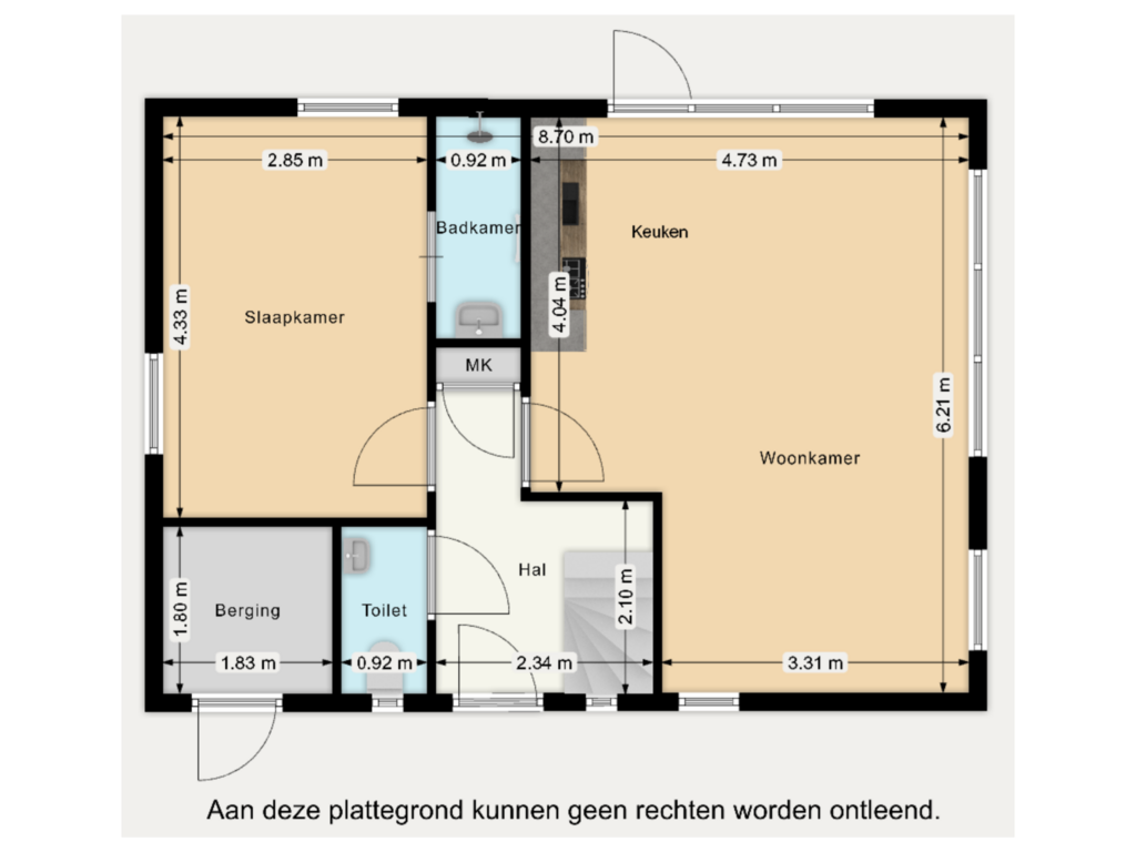 Bekijk plattegrond van Begane grond van Baanstpoldersedijk 4-327