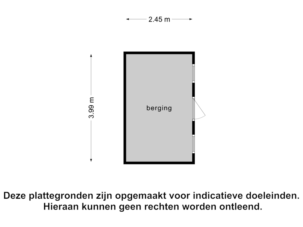 Bekijk plattegrond van Berging van Schoterlandseweg 191