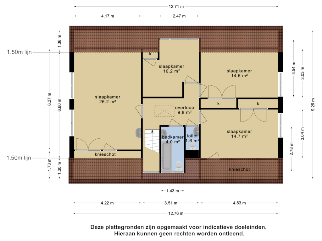 Bekijk plattegrond van 1e verdieping van Schootsehoef 1