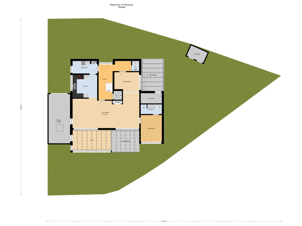 Bekijk plattegrond van Situatie van Wilgenlaan 14