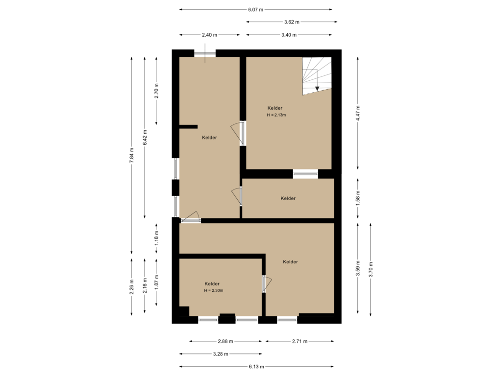 Bekijk plattegrond van Kelder van Lindenplein 6-A