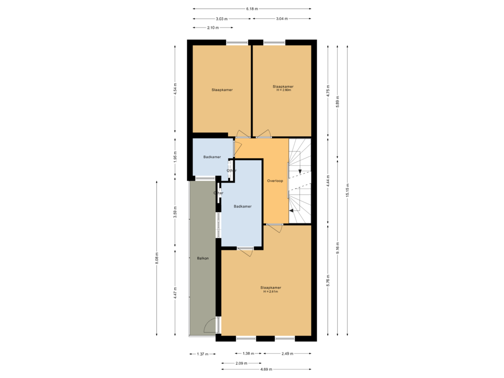 Bekijk plattegrond van Eerste verdieping van Lindenplein 6-A