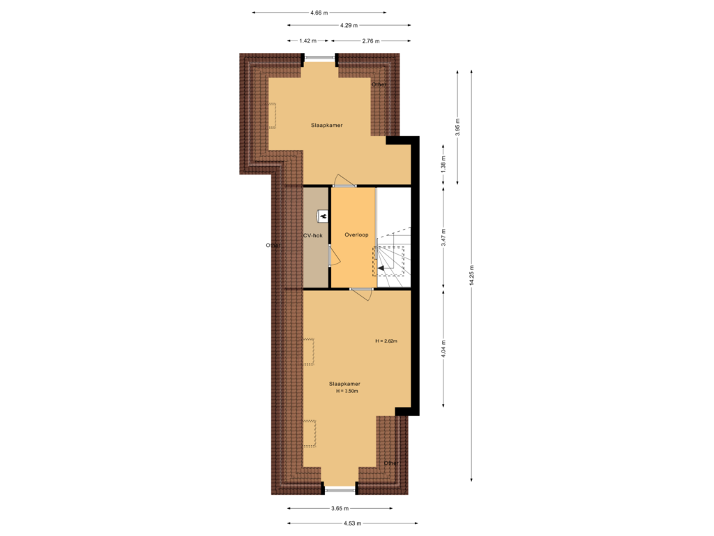 Bekijk plattegrond van Tweede verdieping van Lindenplein 6-A